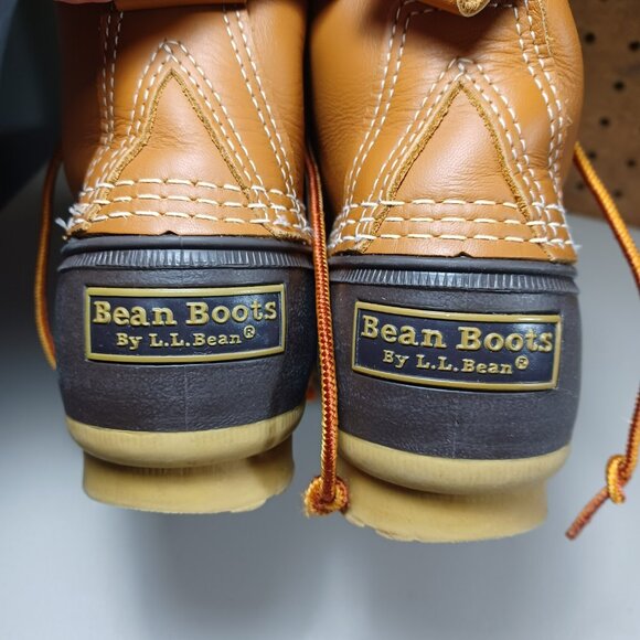 LL Bean womens brown an tan hunting winter Bean duck boots 8 M USA - Picture 13 of 16